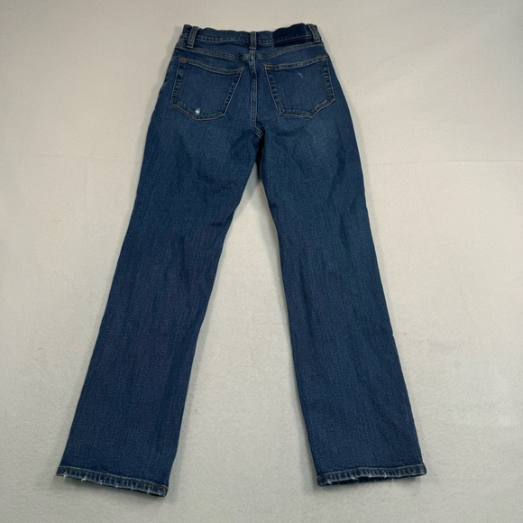 Abercrombie & Fitch Ankle Straight Jeans Womens Size 25/0 Medium Blue High Rise - Picture 4 of 12